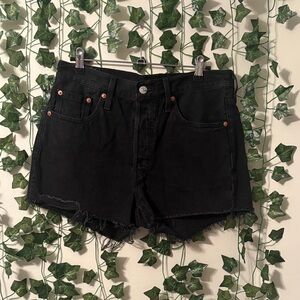 Levi's 501 Black Jean Shorts for Women